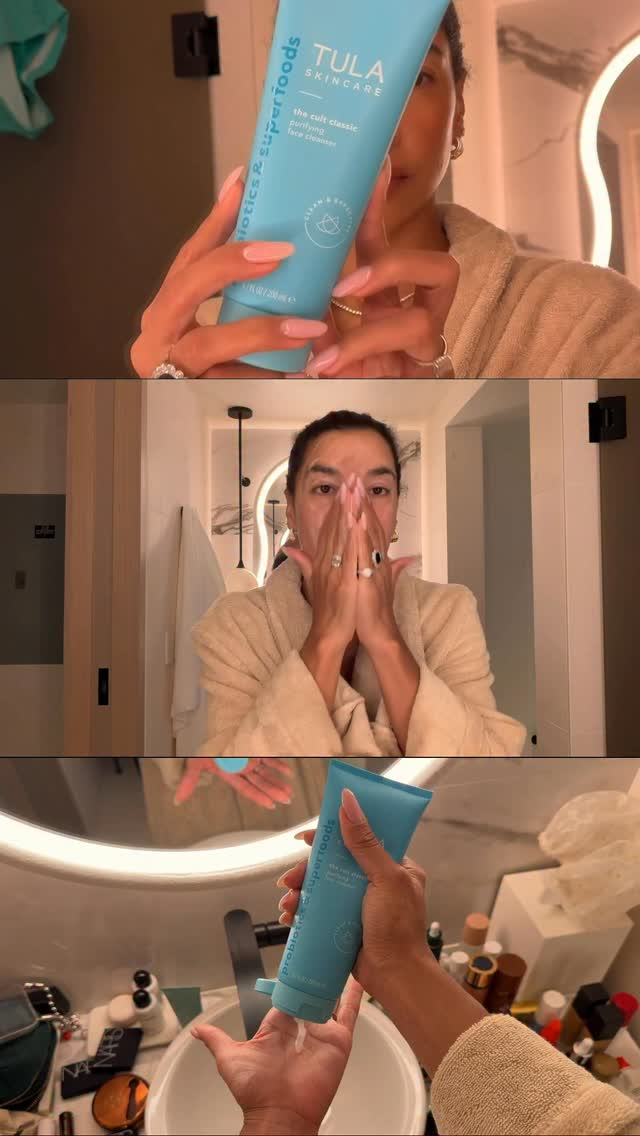 The @tula cult classic cleanser is a cult classic for a reason! Formulated with prebiotics to help …